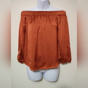 Express Rust Off-the-shoulder Blouse